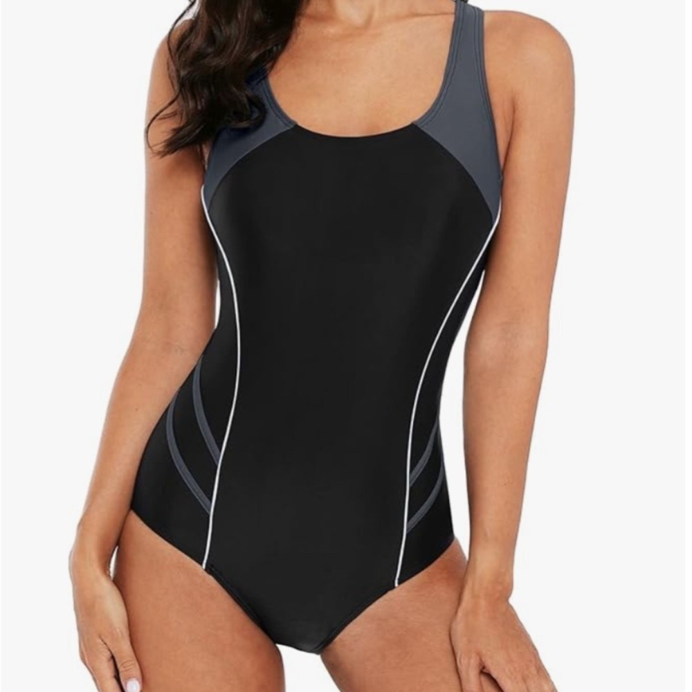 Charmo Women One Piece Athletic Lap Swimming Competition Racing Swimsuit 50 SPF